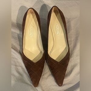 Women’s Franco Sarto Leather Wedge Ankle Strap Sandals Size 7.5, excellent